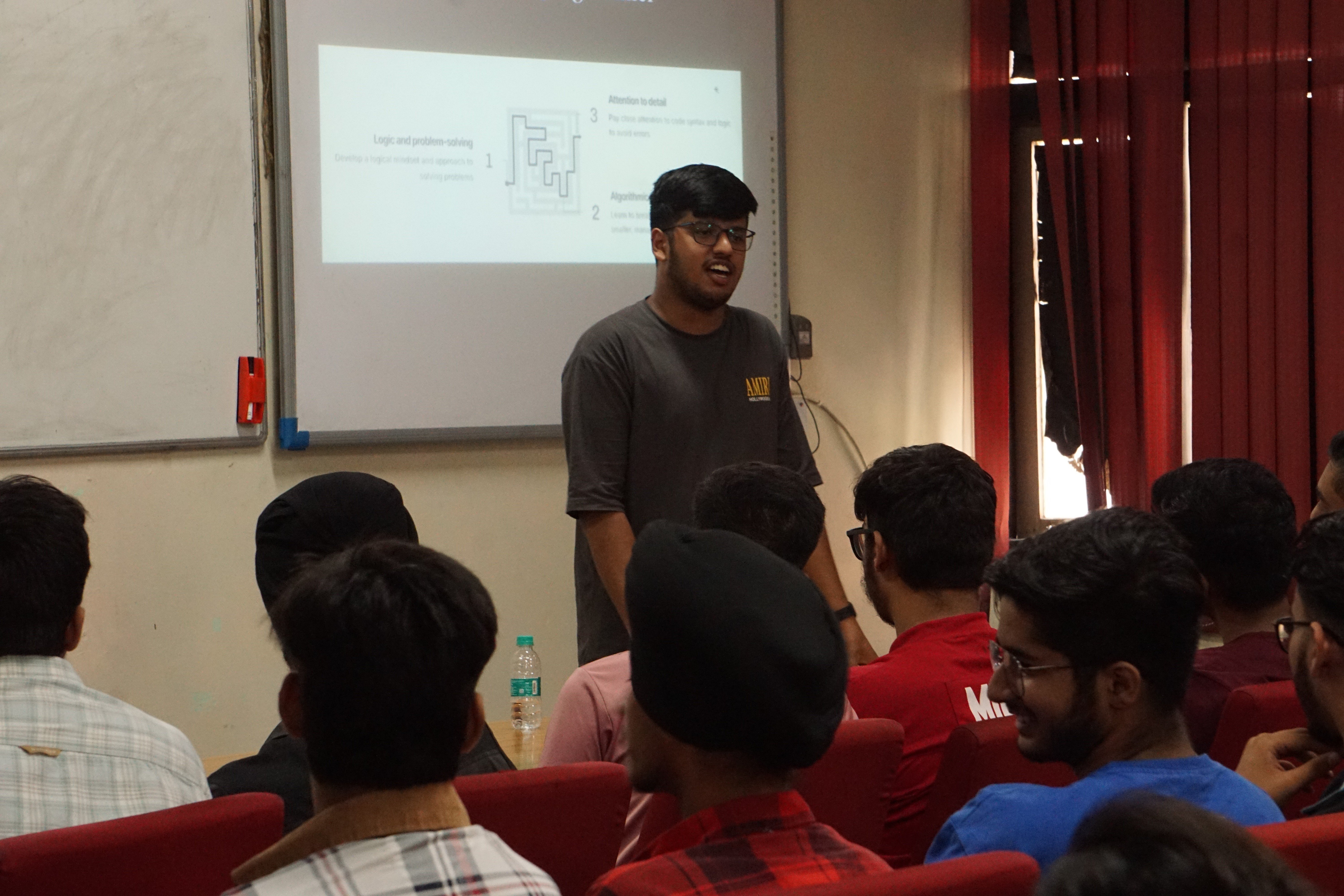 Utkarsh addressing students